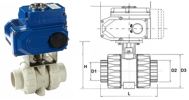電動PP球閥結構圖