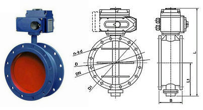 電動通風(fēng)蝶閥結(jié)構(gòu)圖